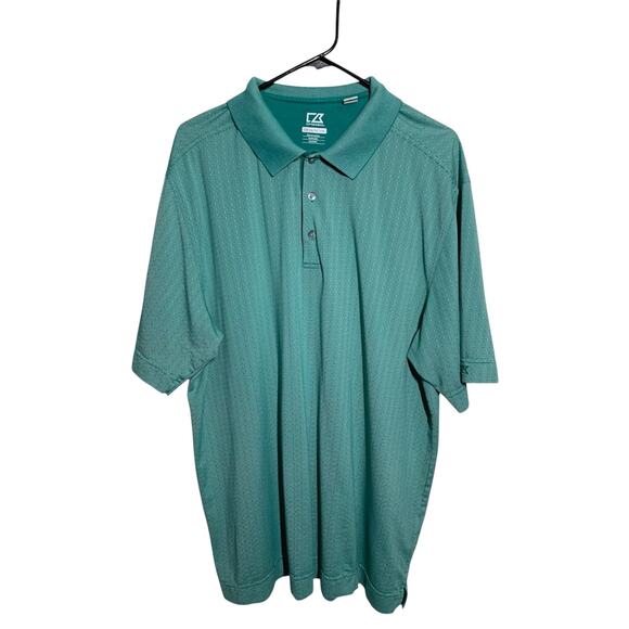 2 Cutter Buck Polos Xxl Green Gray Short Sleeve Golf Shirt Dry Tech Luxe Lot - Picture 2 of 16